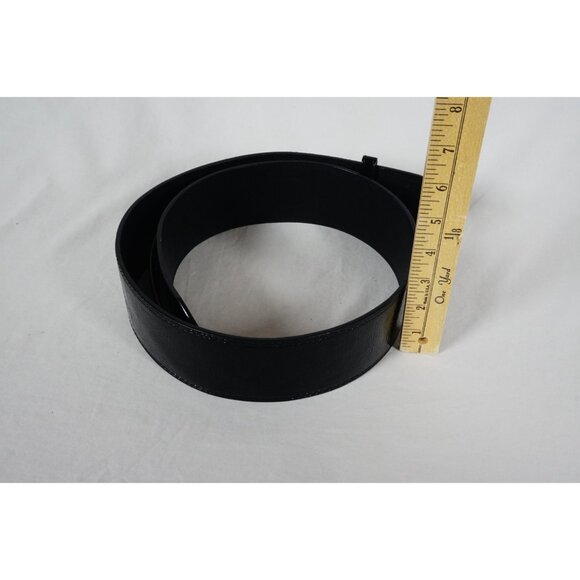 Vintage Wide Black Patent Leather Belt with Pointed Ends Retro main image 5